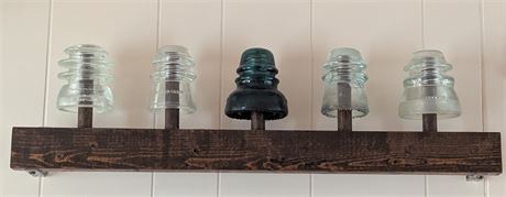 Lot Electric Pole Insulators + Wall Display