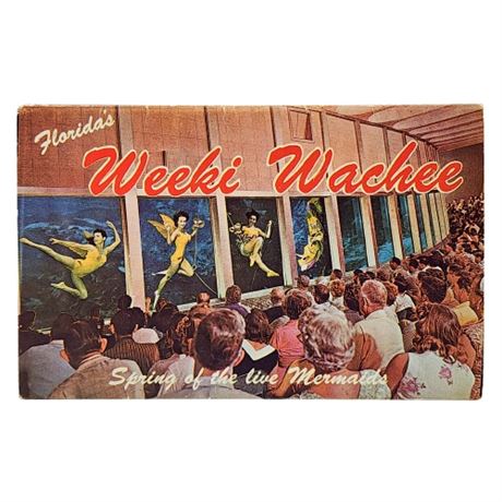 Vintage Florida's Weeki Wachee Mermaids Souvenir Photo Postcards Booklet