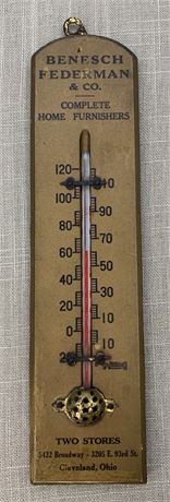 Cleveland Oh. Benesch Federman & Co Antique Advertising Thermometer