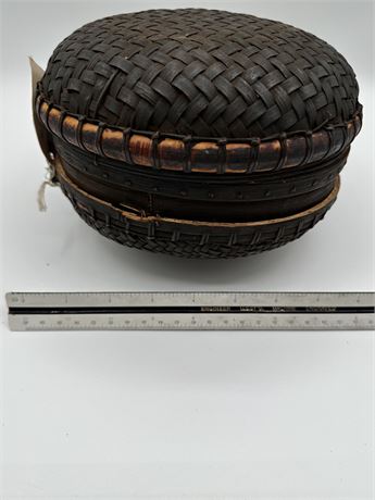Vintage Lidded  Basket