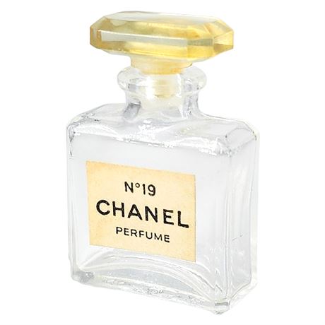 Vintage Miniature CHANEL No. 19 Perfume Bottle