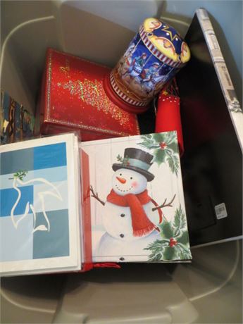 Tote of Christmas Music Box, Cards & Picture