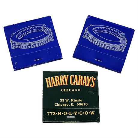 Vintage Matchbooks from Cleveland Stadium & Harry Caray's Chicago