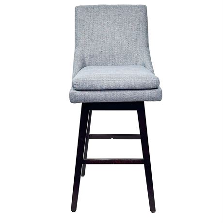 Single, Upholstered, Swivling Counter-Height Bar Stool