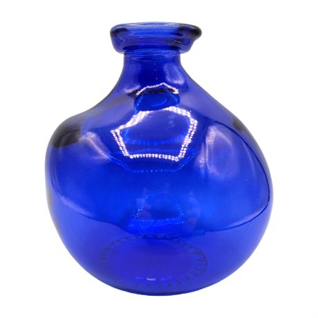 Heavy Cobalt Blue Glass Bottle/Vase