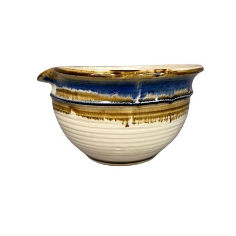 Wheel Thrown Pottery Mixing Bowl with Spout
