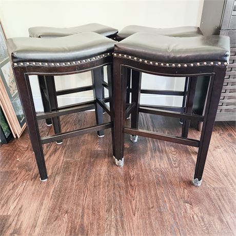 Set of 4 26" Contemporary Farmhouse Stools
