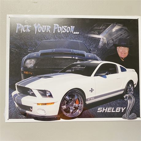 12.5x16” Shelby Cobra Metal Sign