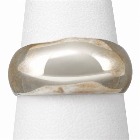 Sterling Silver 925 High-Dome Band Ring