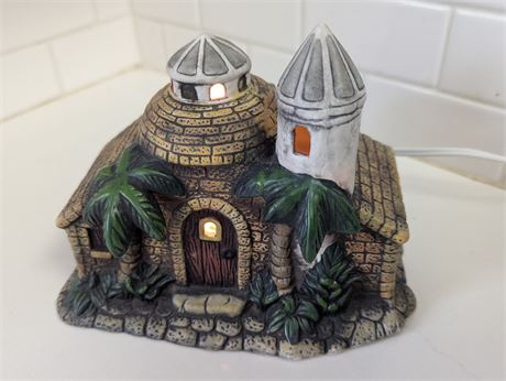 Light Ceramic Bethlehem Building for Christmas Scene