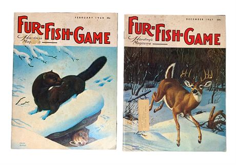 2 1967-8 Harding’s Fur Fish Game Hunting Magazines