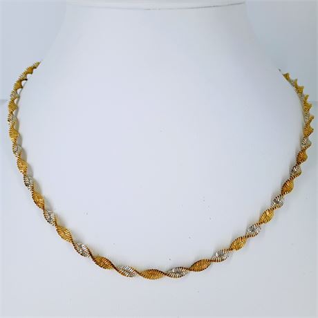 Two-tone Sterling Twist Necklace