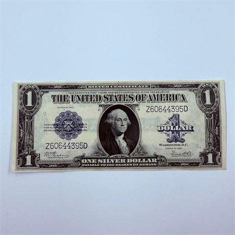 UNC 1923 $1 Silver Certificate Horse Blanket Note
