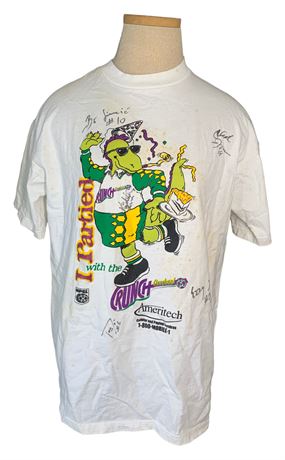 Autographed Vintage Cleveland Crunch Soccer Player Signed Tshirt