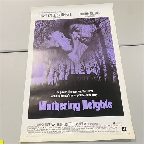 Original 1970 Wurthering Heights Movie Poster