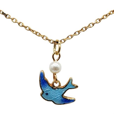 Vintage SARAH COVENTRY "Bluebird of Happiness" Pendant Necklace