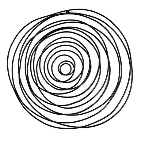 Contemporary Modernist Decorative Metal Spiral Wall Art
