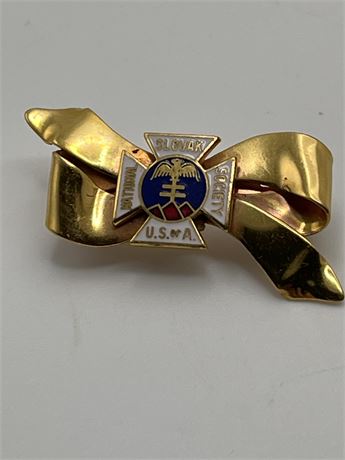 Goldtone Vintage National, Slovak Society, USA pin