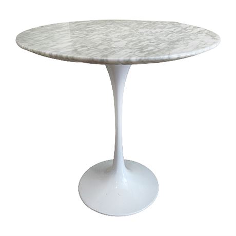 Sdaivy Saarinen Inspired Carrara Marble Tulip Side Table