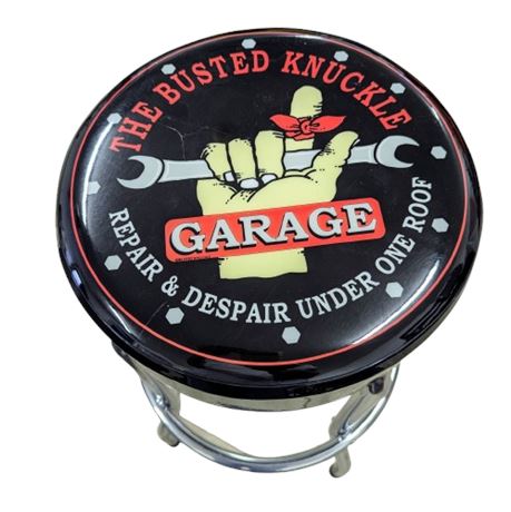 "The Busted Knuckle Garage" Stool
