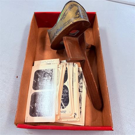 Vintage Reproduction Stereoscope + Pictures
