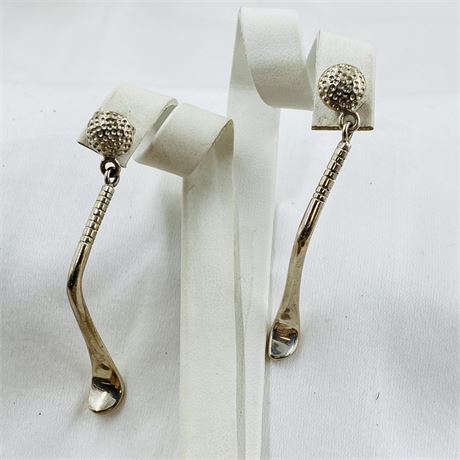 Vtg 9g Designer Sterling Earrings