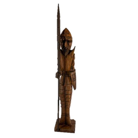 Vintage Hand Carved Wooden Don Quixote Figure