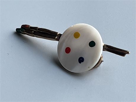 Painters pallet Vintage brooch