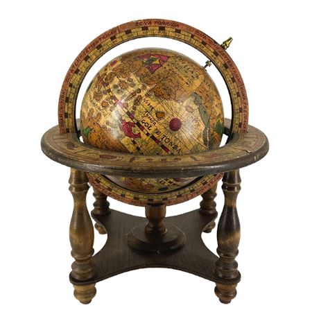 Vintage Decorative Old World Globe on Stand