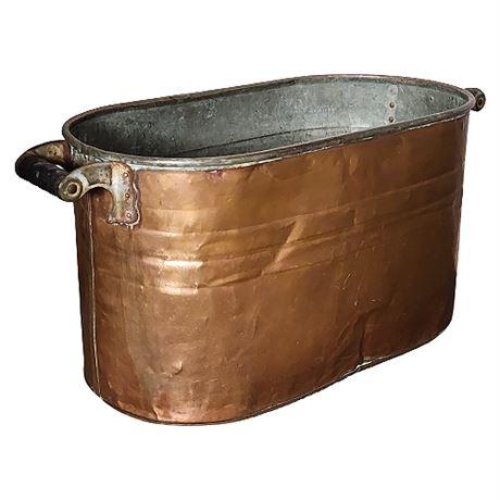 Antique Copper Boiler Wash Tub
