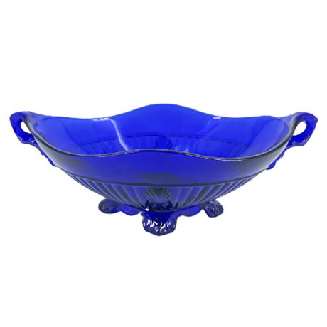 Vintage Cambridge Cobalt Blue Console Bowl