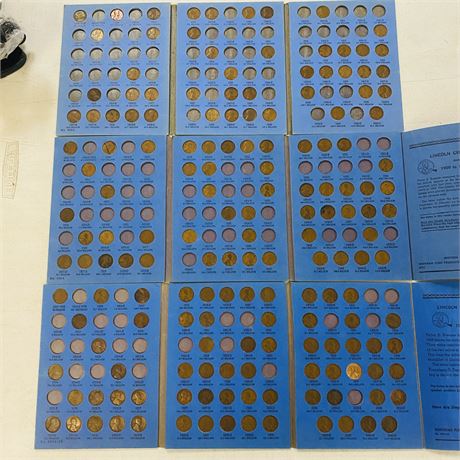 3 - 1909-1940 Penny Books Loaded with Coins