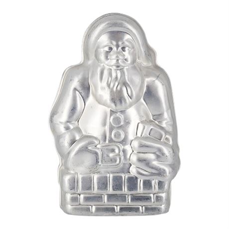 Vintage Nordic Ware Aluminum Santa Claus Cake Mold, Front Only