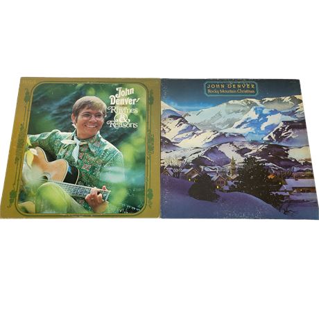 John Denver " Rhymes & Reasons" / "Rocky Mountain Christmas" Vinyl Records