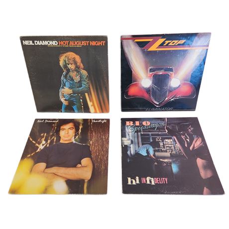 Vintage Vinyl Classic Rock Record Lot, 12"