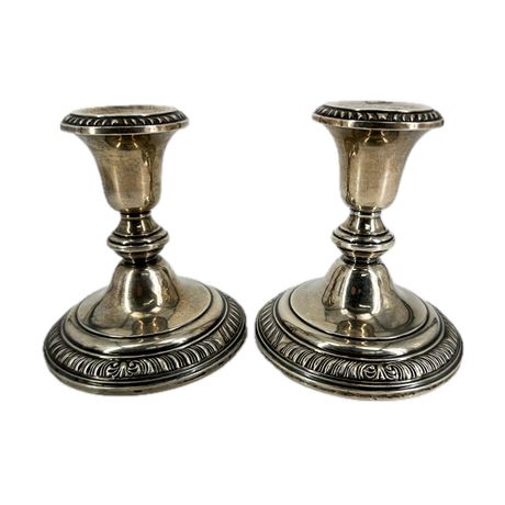 Pair of Whiting Sterling Weighted Candlesticks