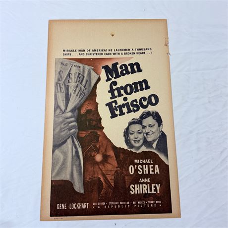 Man From Frisco Original 14x22” Movie Poster
