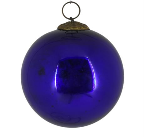 Antique 2.5" Cobalt Blue, German Kugel