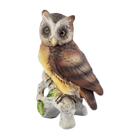Vintage Lefton Porcelain Bisque Owl Figurine