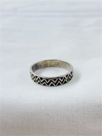 Vtg Native Sterling Ring Size 8