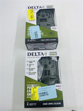 2 New Delta Moultrie Mobile Trail Cameras