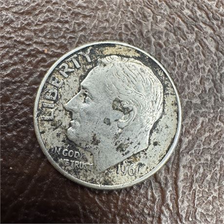 1961 Roosevelt Dime - 90% Silver