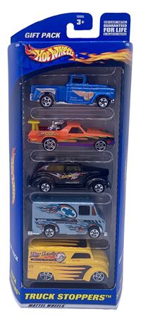 NOS Hot Wheels 2000 Mattel Truck Stoppers Car 5 Pc Die Cast Gift Pack