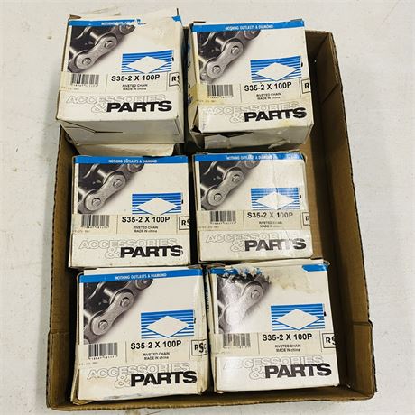 8 NOS Diamond Motorcycle Chains S35-2 x 100P