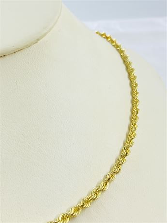 20g Vtg Sterling Italian Rope Necklace