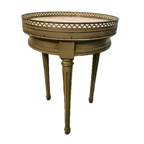 Mid-Century Brandt Marble Topped Accent Table