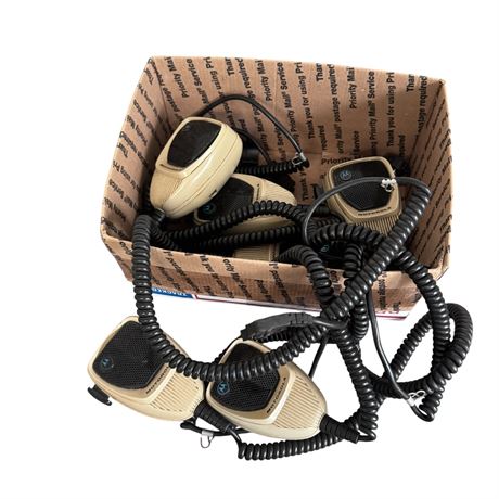 Box of Six (6) Motorola Hand Microphones