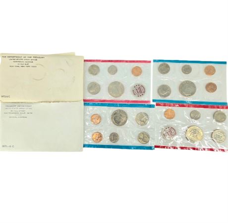 VTG Uncirculated Coin Sets 1971,1972