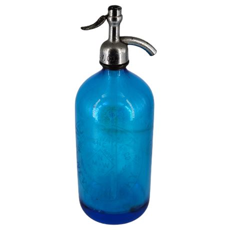 Antique Blue Newport KY Seltzer Bottle