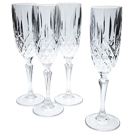 Waterford Marquis "Markham" Crystal Champagne Flutes, Set of 4